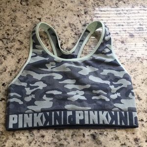 Pink Victoria’s Secret Sport Bra camo S/DD